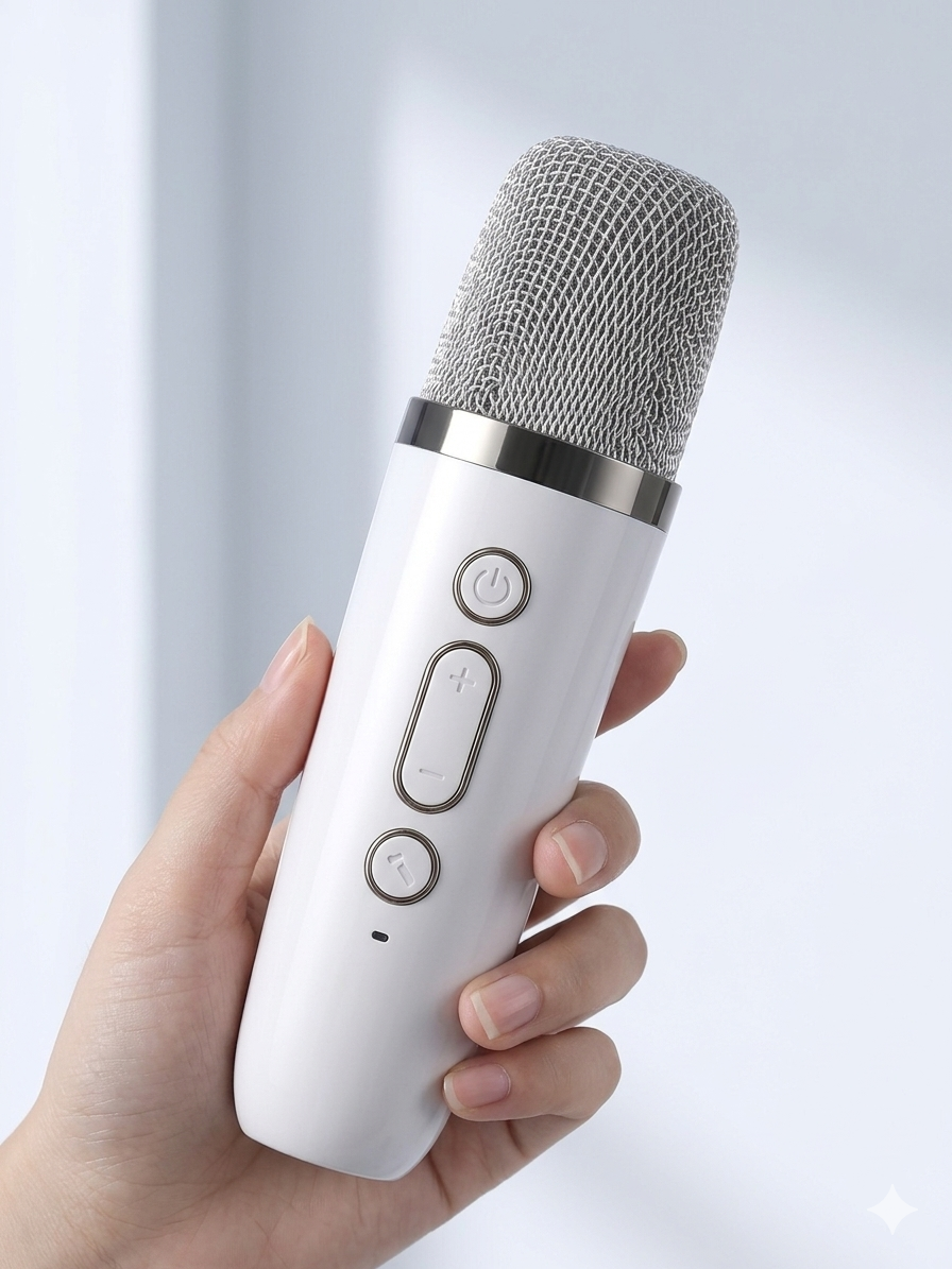 Parlante Bluetooth Astronauta Lunar XM-X66 – Kit Karaoke con 2 Micrófonos Inalámbricos, Luces RGB y Reloj Alarma