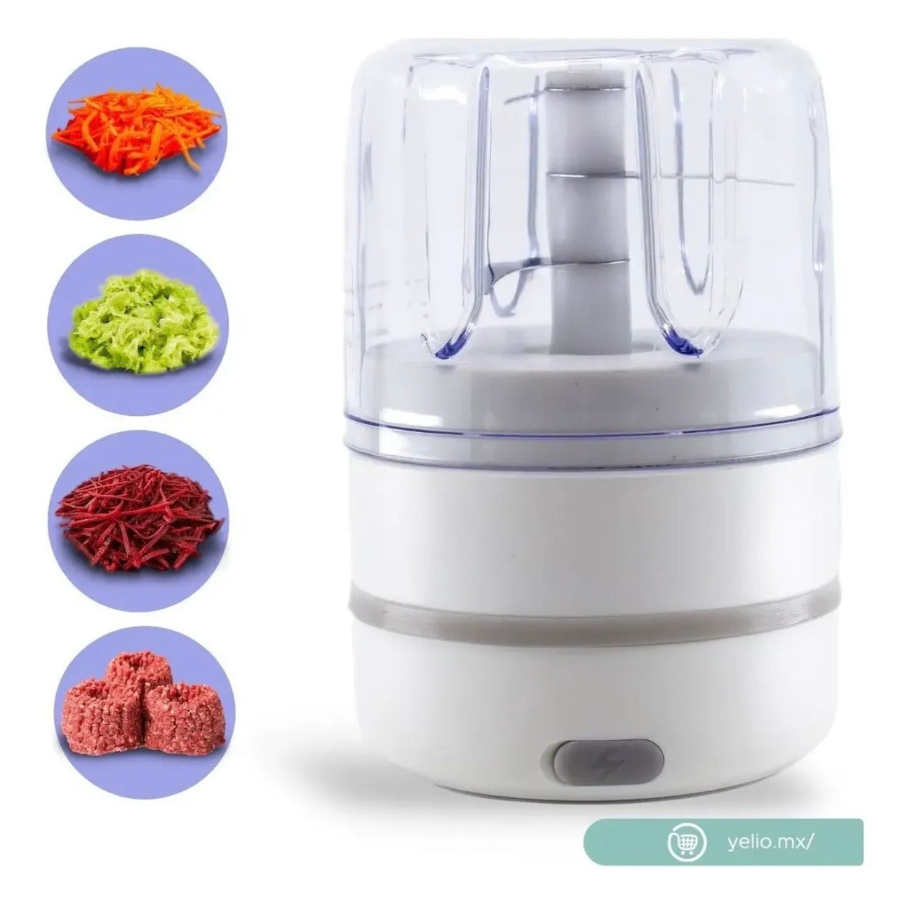 Picadora Eléctrica De Ajo USB Portátil Mini Procesador 100/250ml