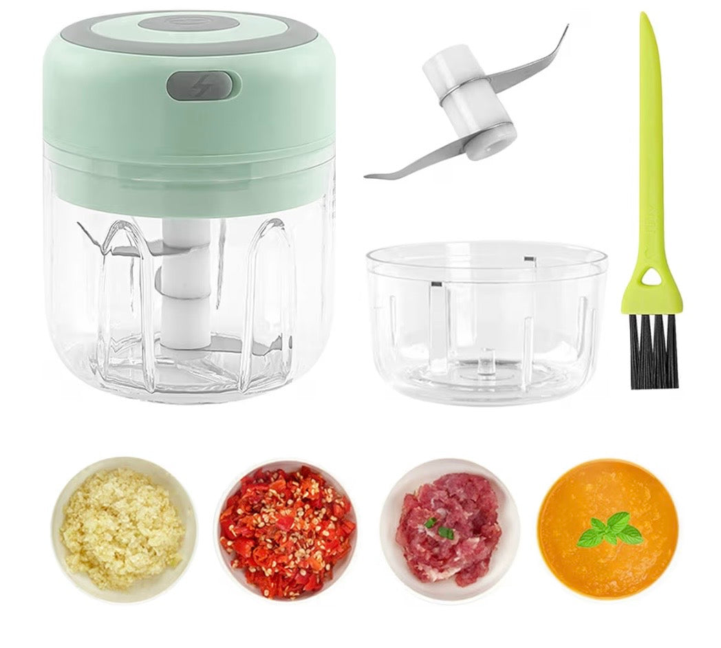 Picadora Eléctrica De Ajo USB Portátil Mini Procesador 100/250ml